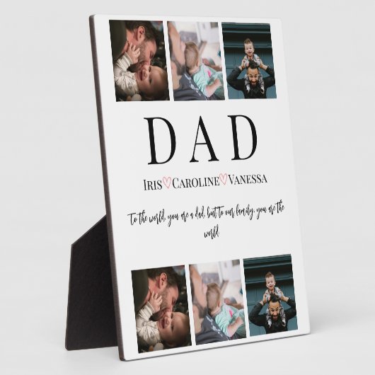 父の日6写真コラージュ フォトプラーク (側面)