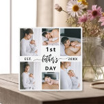 父の日6写真コラージュ フォトプラーク<br><div class="desc">父祝生時代の旅に心から敬意を表す「父の日」の写真コラージュ・プラークで新たな父の特別な節目を迎えた。美しく細工されたプラークは、6枚の大切な写真を展示し大切、パパとして初年度の瞬間や思い出を捉える。コラージュは「父の日のまわりに」という感動的なメッセージを優雅にアレンジし、この新しい章の愛と喜びを浮き彫りにした素晴らしセンターピースを作り上げる。耐久性のある素材を使ったお洒落仕上げ高品質で、長持ちする記念品としてデザインされている。壁や机に飾るのに最適で、父と子の特別な絆を日々思い出させる役割を果たす。父の日に理想的なパーソナライズされたこの贈り物は、彼がパパとして最初の年を祝う意味のある方法であ祝り、彼が何年も大切に思い出す大切な思い出になる。</div>