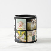 父の日6写真形見パパブラック マグカップ (中央)