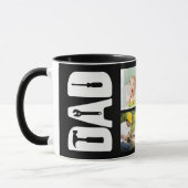 父の日6写真形見パパブラック マグカップ (左)