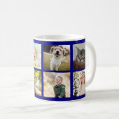 父の日6写真形見パパブルー コーヒーマグカップ (正面右)