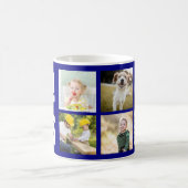 父の日6写真形見パパブルー コーヒーマグカップ (中央)