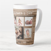 父の日7フォトコラージュウッ素朴ド カフェラテマグ (右アングル)