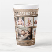 父の日7フォトコラージュウッ素朴ド カフェラテマグ (正面)