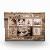 父の日7フォトコラージュウッ素朴ド フォトブロック (正面)