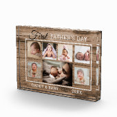 父の日7フォトコラージュウッ素朴ド フォトブロック (右)