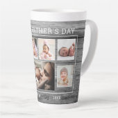 父の日7フォトコラージュグレーウッド   カフェラテマグ (右アングル)