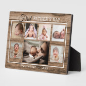 父の日7フォトコラージュ素朴ウッド フォトプラーク (側面)