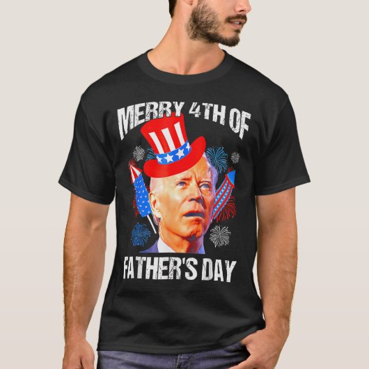 父の日7月4日ジョーおもしろいバイデン氏メモリアルD Tシャツ (正面)