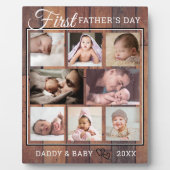 父の日8フォトコラージュ茶色の木 フォトプラーク (正面)
