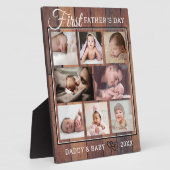 父の日8フォトコラージュ茶色の木 フォトプラーク (側面)
