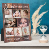 父の日8フォトコラージュ茶色の木 フォトプラーク (側面)