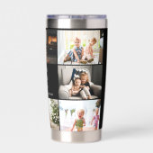 父の日8写真コラージュ最高のパパ 保温保冷タンブラー (背面)
