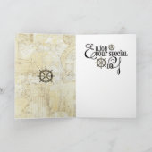 父の日-あなたの写真を加えて下さい-大尉の車輪 カード (内部)