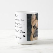 父の日 – おもしろい犬パパ- Pet Photo Dog Mous コーヒーマグカップ (中央)