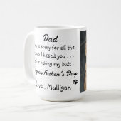 父の日 – おもしろい犬パパ- Pet Photo Dog Mous コーヒーマグカップ (正面左)