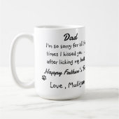 父の日 – おもしろい犬パパ- Pet Photo Dog Mous コーヒーマグカップ (左)