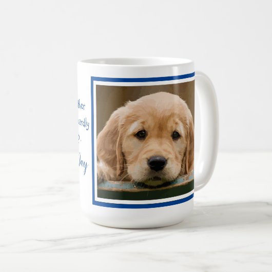 父の日 – おもしろい犬パパ- Pet Photo Dog Mous コーヒーマグカップ (正面右)