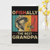父の日 おもしろ 釣り Ofishally The Best おじいちゃん カード (黄色い花)