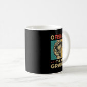 父の日 おもしろ 釣り Ofishally The Best おじいちゃん コーヒーマグカップ (正面右)