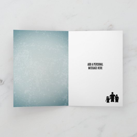 父の日 - お父さんみたいな人 - 彼の名前をつけた家族 カード (内部)