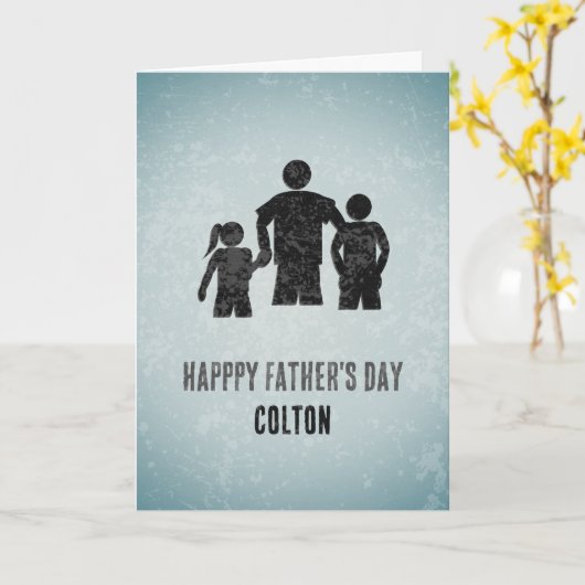 父の日 - お父さんみたいな人 - 彼の名前をつけた家族 カード (黄色い花)