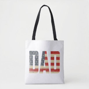 父の日 お父さん 愛国 アメリカ国旗 デザインTシャツ トートバッグ