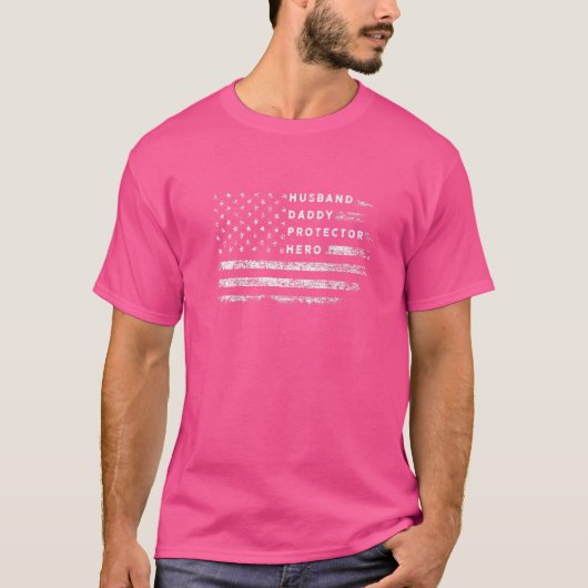 父の日 お父さん 義父 パパ 旦那さん 守護者 彼女へ Tシャツ (正面)