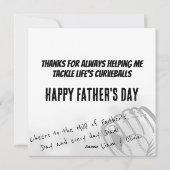 父の日、そして毎日MVPの最高のパパへ乾杯 シーズンカード (裏面)