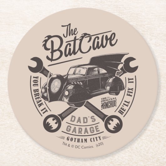 父の日 |それを壊したら、彼はそれを直す ラウンドペーパーコースター (正面)