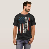 父の日、アメリカ国旗付きの最高の父 Tシャツ (正面フル)