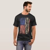 父の日 アメリカ国旗 ベスト・ダッド・エバー Tシャツ (正面フル)