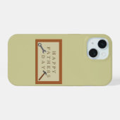 父の日 ウッドサイン iPhone 15ケース (裏面横)