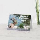 父の日 オオ鹿 フォト テンプレート カード (正面)