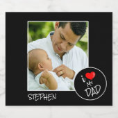 父の日、カスタム写真 – パーソナライズされた スパークリングワインラベル (シングルラベル)