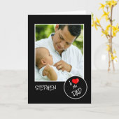 父の日 カスタム写真 - 名入れ カード (黄色い花)