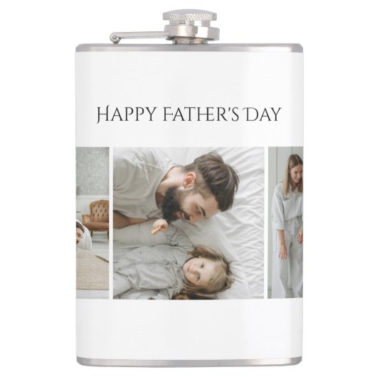 父の日 – カスタム3写真&文字 | フラスク (正面)