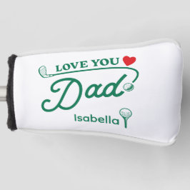 父の日 ギフト グリーン フォント Love You Dad ゴルフヘッドカバー