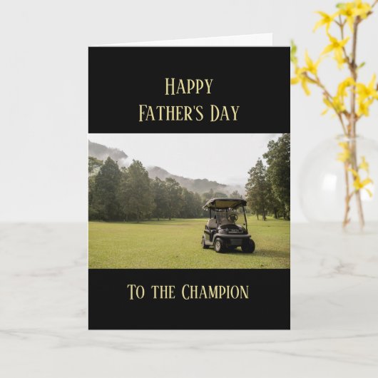 父の日 ゴルファー ゴルフ カード (黄色い花)