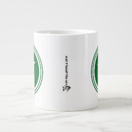 父の日 ゴルフ お父さん 緑 スクリプト サークル モノグラム ジャンボコーヒーマグカップ