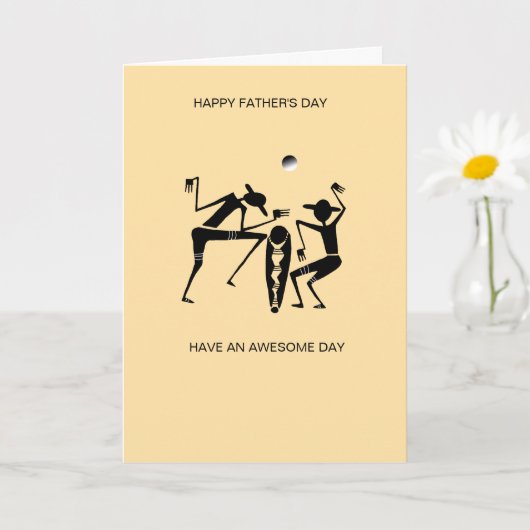 父の日 シルエットダンサー カード (小さな植物)