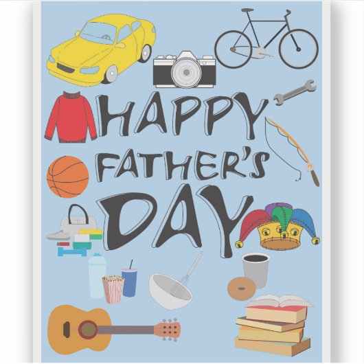 父の日 シール (正面)