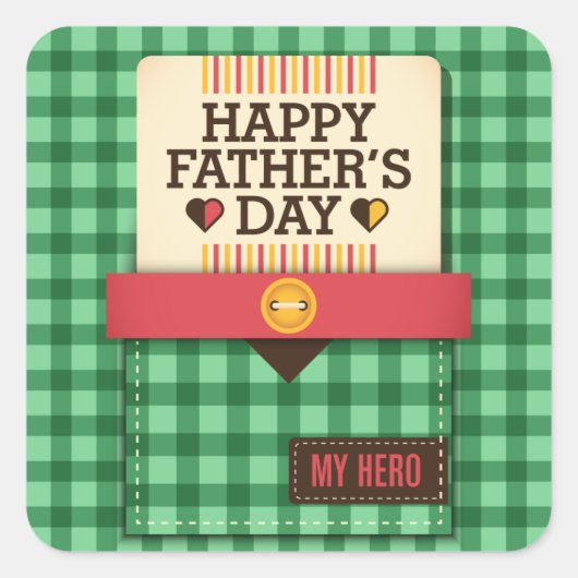 父の日 スクエアシール (正面)