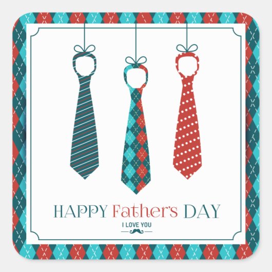 父の日 スクエアシール (正面)