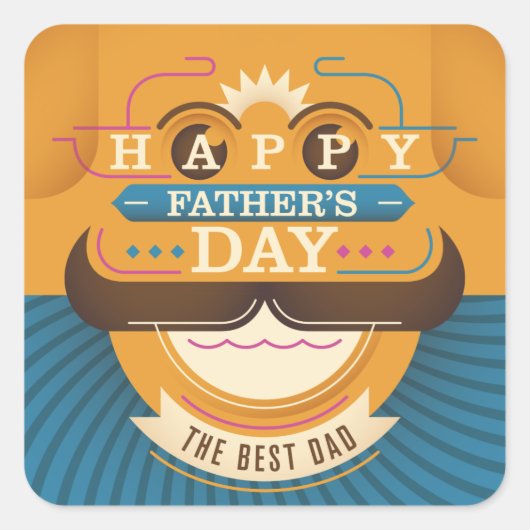 父の日 スクエアシール (正面)