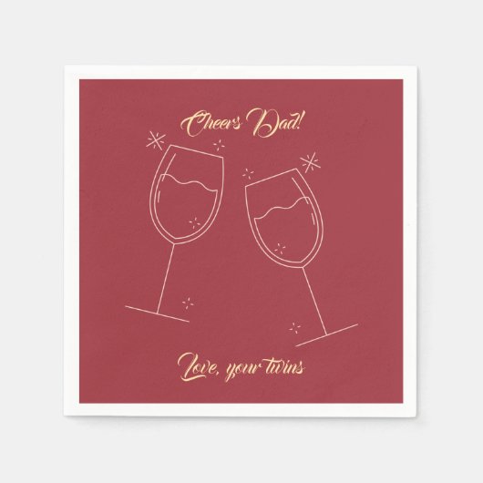 父の日 スタンダードカクテルナプキン (正面)