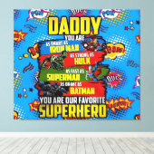 父の日 – スーパーパパ キャンバスプリント (インサイチュ (ウッドフロア))