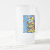 父の日 – スーパーパパ フロストグラスビールジョッキ (正面右)