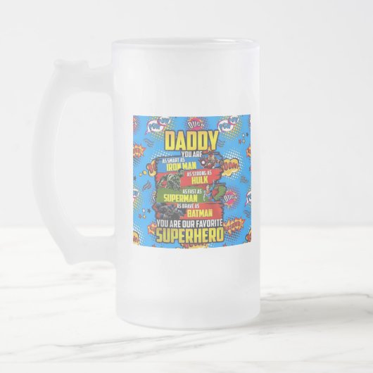 父の日 – スーパーパパ フロストグラスビールジョッキ (左)