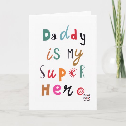 父の日 - スーパーヒーロー カード (正面)